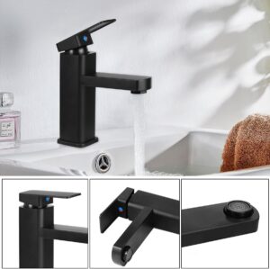 Mitigeur lavabo noir en alliage 2 tuyaux eau chaude/froide