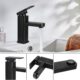 Mitigeur lavabo noir en alliage 2 tuyaux eau chaude/froide
