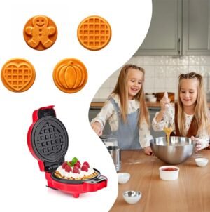 Mini gaufrier LEHMANN - 4 formes, plaques antiadhésives