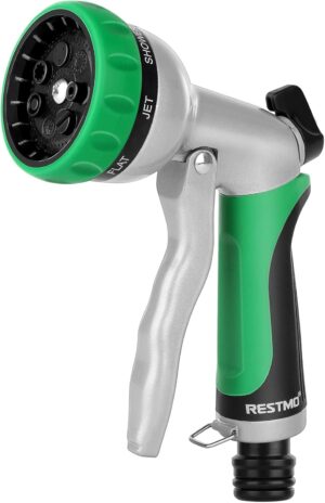 Pistolet d'arrosage RESTMO métal, 7 modèles, débit réglable