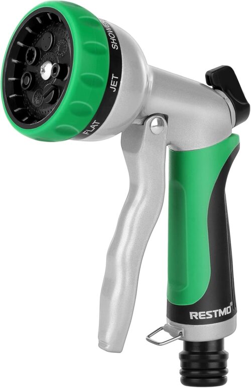 Pistolet d'arrosage RESTMO métal, 7 modèles, débit réglable