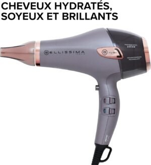 Sèche-cheveux professionnel Bellissima ionique - 3 temps
