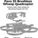 BETAFPV ExpressLRS V3 Pavo20 Quadrirotor Whoop sans balais avec support numerique HD pour unite d'air O3, F4 2-3S 20 A FC, moteur 11