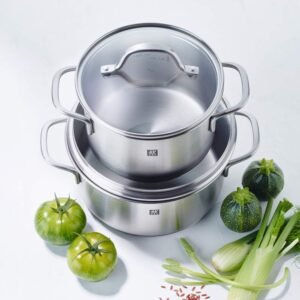 Set 5 marmites ZWILLING inox induction, 4 couvercles