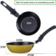RoDzj Mini Wok Party Set 6 Pieces Ø12cm Revetement Antiadhesif Small Wok avec Isolation Poignee pour le Tablegrill Mini Crepiere