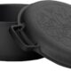 4BIG.fun Faitout en fonte avec couvercle Ø 28 cm - 6 l - Casserole Traditionnelle en Fonte 2 en 1 - Cocotte en Fonte avec Couvercle