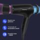 Aigostar Seche-Cheveux Ionique avec Manche Pliable, 3 Reglages de Temperature, Seche-Cheveux de Voyage Leger 2400W