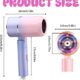 BIZOI Seche Cheveux Ionique, Pliable Petit Seche Cheveux Voyage, Professionnel Seche Cheveux Ionique avec Buse de Coiffage, seche ch