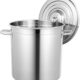 Marmite a soupe avec couvercle en acier inoxydable 35 l