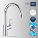 Robinet de cuisine GROHE Start Flow Supersteel, bec U 360°