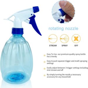 Nutabevr 3 Pieces 500ml Vaporisateur, Vaporisateur Bouteilles en Plastique Vide Rechargeable, Pulverisation Jet 2 Modes, Spray Bou