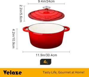 Cocotte en fonte Velaze induction émaillée antiadhésive