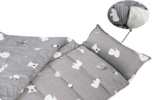 Sac de couchage bébé nid d'ange coton velours imprimé oreilles