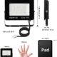 Lepro Projecteur LED Exterieur 50W 2 Pieces, 4250LM Spot Led , 5000K Blanc Froid , IP65 Etanche Eclairage de Securite, Projecteur po