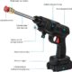 Nettoyeur Haute Pression sans Fil 50 Bar, Nettoyeur Haute Pression de 21 V avec 5m Tuyau et 2 Buse, 1200mahx5 Pistolet a Jet dEau e