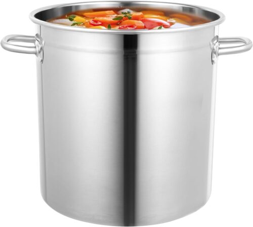 Faitout gastronomique, 35 l, en acier inoxydable 201 epaissi, rainures antiderapantes