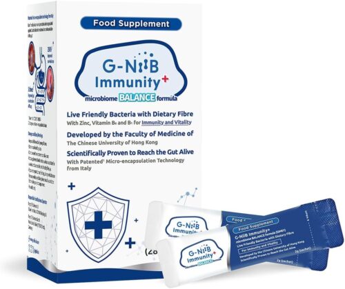 G-NiiB Immunity (SIM01) Probiotiques avec Prebiotiques, Zinc et Vitamines B Developpe par une Faculte de Medecine Souches Pro