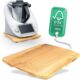 Virelia Planche Coulissante pour Thermomix TM6 TM5 Support en Bois de Chene FSC Plateau Glissant pour Deplacement Facile Acces