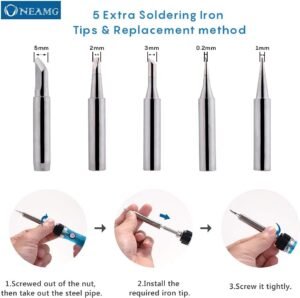 Fer à souder ONEAMG 60W station réglable 5 pointes
