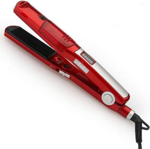 Lisseur a vapeur professionnel, a technologie ionique, avec revetement en tourmaline, max 200 C