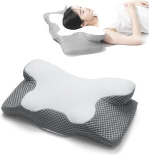 Oreiller ergonomique cervical BBWELL mémoire, côté & dos