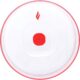 Snips, Cloche Alimentaire pour Micro-ondes, Cloche Couvre Plat 26,2 x 26,2 x 7,6, Couleur Rouge et Transparent, Made in Italy