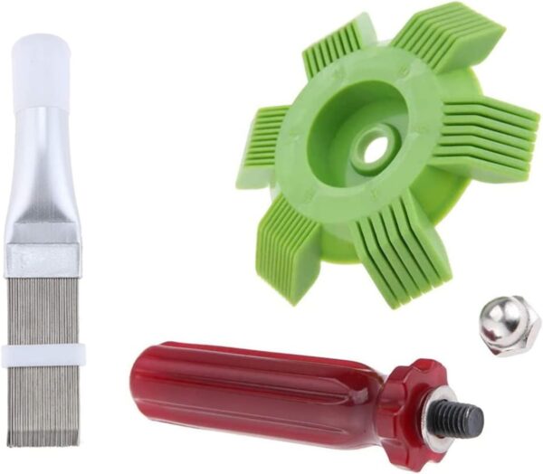 2 Pieces Peigne de Climatiseur, Peigne a Ailettes de Climatiseur Peigne a ailettes en acier inoxydable, Peigne Condenseur Climatiseu
