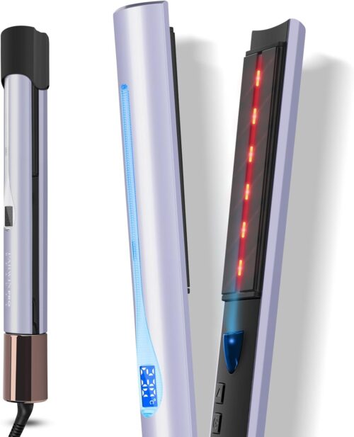 Lisseur Infrarouge Ionique, PARWIN PRO BEAUTY 2 en 1 Fer a Friser et a Lisser, Therapie Infrarouge et Ionique, Effet Anti-Frisottis