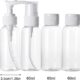 KEYRI Kit Voyage Avion Bouteille de Voyage Cosmetique 60ml Flacon Voyage Etanche et Rechargeable Flacon Spray de Voyage Transparent