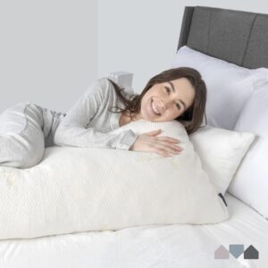 Milliard Traversin Oreiller de Corps en Mousse a Memoire Oreiller pour Dormeur Lateral, Ultra Doux Housse en Bambou Amovible