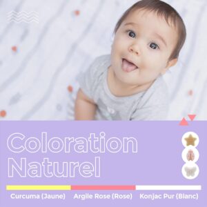 myHomeBody Eponge de bain Konjac pour bebe, eponges de bain naturelles aux formes mignonnes pour les nourrissons et les tout-petits,