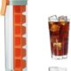 Moule à glaçons 6 carrés orang Moule à glaçons 6 carrés orange, passe au lave-vaisselle
