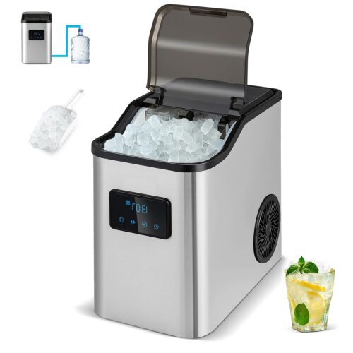 Machine à glaçons Nugget RELAX4LIFE 27 kg/24h inox