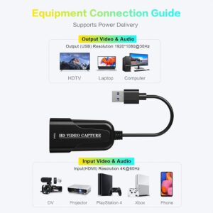 Carte de capture vidéo Rybozen USB 2.0 HDMI HD 1080P