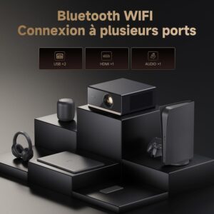4K Video Projector1100 ANSIGoogle TV Official Netflix, Auto FocusKeystone Video Projector, WiFi Bluetooth Portable Video Proje