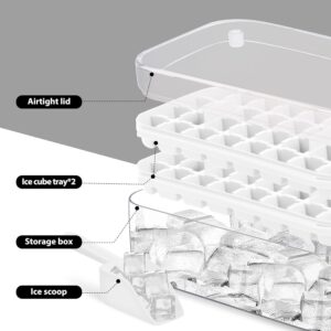 Bac à glaçons 64 glaçons carrés avec couvercle sans BPA