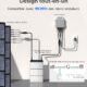 STORCUBE S1000 Batterie Solaire, Systeme de Stockage Solaire 1024Wh, Connectes au Reseau, Batterie LiFePO4, etanche IP65, Installati