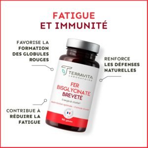 Fer bisglycinate 14 mg - Complément alimentaire Ferrochel, haute absorption 3 mois