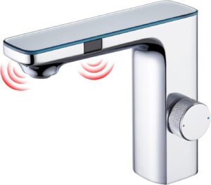 CREA Mitigeur de Salle de Bains Infrarouge, Robinet Lavabo Automatique a Infrarouge, Robinet Lavabo de Salle de Bains Infrarouge, Mi