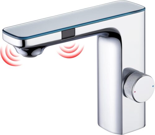 CREA Mitigeur de Salle de Bains Infrarouge, Robinet Lavabo Automatique a Infrarouge, Robinet Lavabo de Salle de Bains Infrarouge, Mi