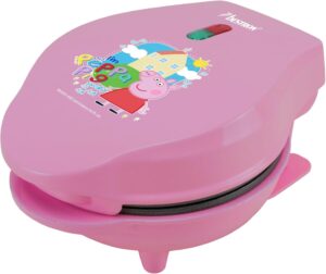 Peppa Pig Gaufrier, Mini-gaufrier au design unique de Peppa Pig, ideal pour les anniversaires d'enfants, Paques et Noel, taille des