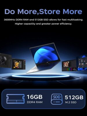 AOC 2025 15.6 Inch Quad-Core N150 Laptop (3.6GHz Exceed N100N97N5095) 16GB DDR4 RAM 512GB M.2 SSD Laptop PCs, FHD, USB 3.2, WiFi