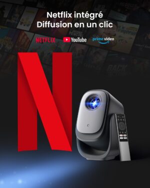 Dangbei N2mini Projector with Adjustable Stand, Officially Licensed Netflix, Native 1080p, Dolby Audio, Wi-Fi 6 and Bluetooth 5.2, A