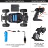 Great-JUNAMT Voiture telecommandee RC Voitures 1:16 Tout-Terrain Monster Truck Phares a LED, Jouet de Voiture RC 20 kmh Cadeau pour