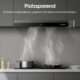 GASLAND Chef SR60BS 60 cm hotte aspirante silencieuse a air recycle 202 m3h, 3 niveaux Touch Control hotte aspirante en acier noir