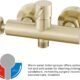 Wussh Shattaf Muslim Bidet Concealed Toilet Shower Kit with Hot and Cold Mix Brushed Gold Brass