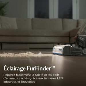 BISSELL CrossWave OmniFind, Aspirateur Balai Laveur Sans Fil, Aspire Lave en Meme Temps, LED FurFinder pour Detection Facile de Sa