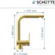 SCHUTTE 79770 London Robinet de cuisine avec douchette extractible, robinet pivotant a 360 degres pour evier de cuisine avec mitigeu