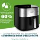 61lc-Wv4flL._AC_SL1500_.jpg Princess Dual Heat Airfryer - 8L XXL - Dual Heating Element - 15 in 1 Air Fryer - BPA and PFAS Free - Shake Reminder - 60 Energy Sa