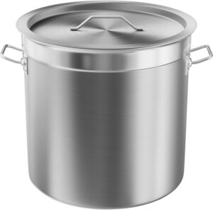 TAIMIKO Marmite Traiteur Chef Traiteur Ø28mm hauteur de 28cm 17L Couvercle en acier inox (17L)